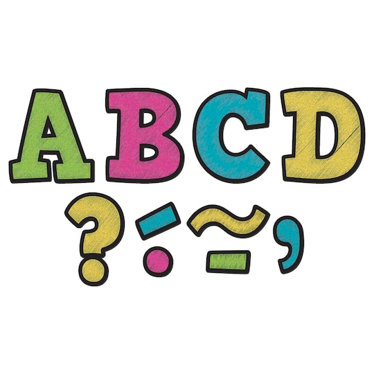 Chalkboard Brights Bold Block Magnetic Letters By Teacher Created Resources | Michaels®